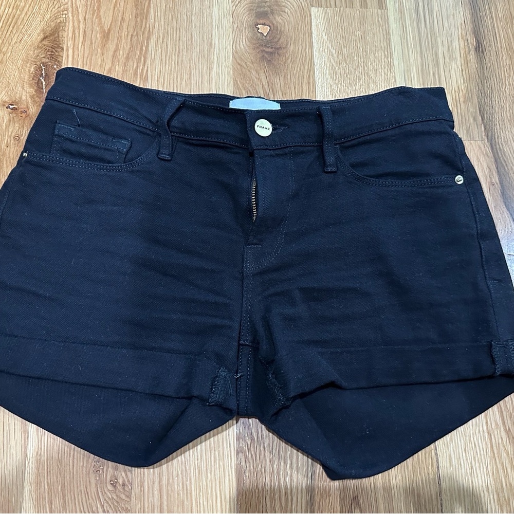 Frame Denim Black Jean Shorts Le Cutoff Style